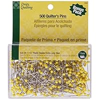 Dritz 3009 Quilting Pins, 1-3/4-Inch, Yellow (500-Count)