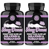 Angry Supplements Skinny Dreams, Night Time Sleep Aid for All-Natural Weight Loss, Restful Sleep w/Melatonin, Burn Fat Overnight, Suppress Appetite, Non-GMO Vegetarian Formula (2-Bottles)