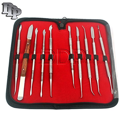 DDP DENTAL LAB STAINLESS STEEL KIT WAX CARVING TOOL SET DENTAL INSTRUMENTS