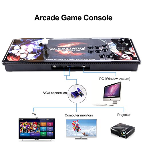 EG-STARTS-Arcade-Video-Game-Console-815-in-1-Pandoras-Box-4S-Plus-Slim-Metal-LED-Box-Consoles-Support-HDMI-VGA-and-USB-Output-Support-TV-Set-Monitor-Projector-PCLaptop-In-815-Games