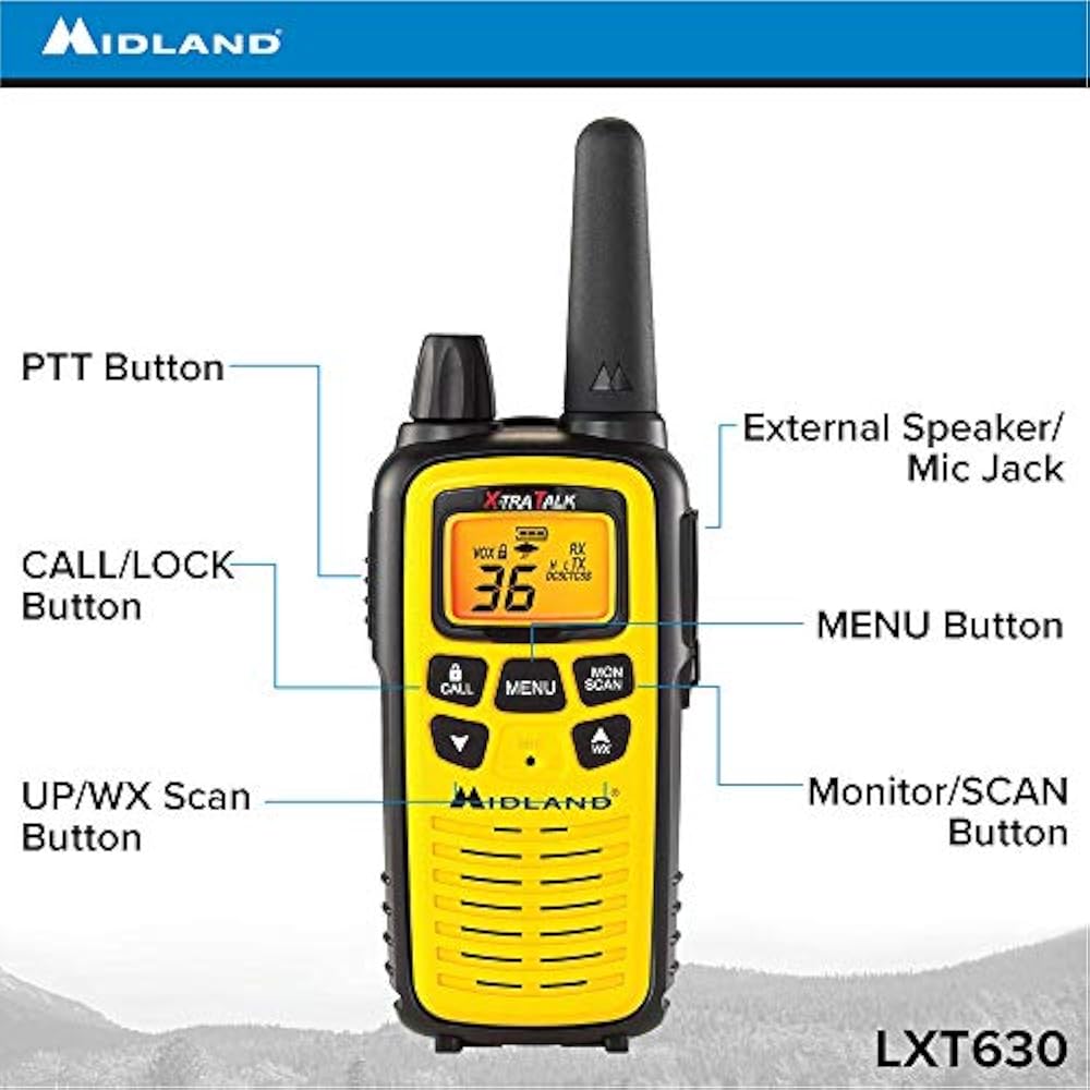  LXT630VP3, 36 Channel FRS TwoWay Radio Up To Mile Range Walkie