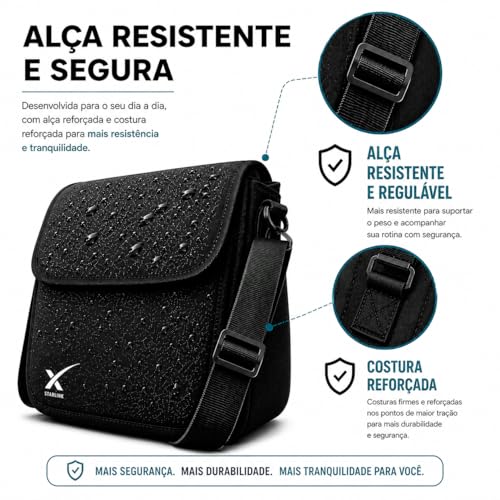 Case Bisbel Bolsa Compatível com Starlink Mini Premium Aveludada Com EVA Interno Proteção Reforçada Para Transporte