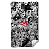 I Love Lucy - Faces Fleece Blanket 35 x 57in