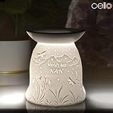 Cello Tealight Wax Melt & Oil Burner Porcelain Gift Nan Burner view 8