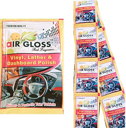 YouthFox Air Gloss Vinyl Leather and Dashboard Polish (Pack of 15 Sachet)
