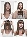 Art of Love False Bang Neat Full Fringe Hairpiece Clip in Hair Extensions Bangs (White)