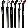 Zoom Bike Suspension Seatpost Bicycle Seat Post Replacement Lightweight Aluminum Body Clamp Angle Adjustable Offset 14mm