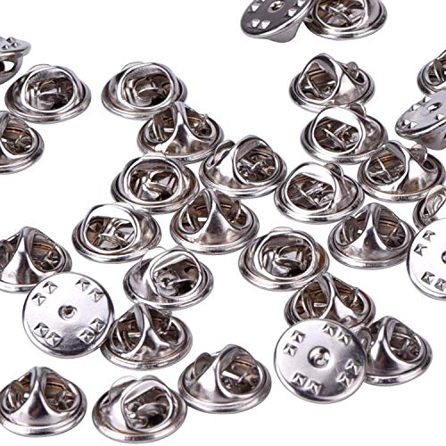 image for Onwon 30 Pieces Brass Butterfly Cluth Badge Insignia Clutches - No Too