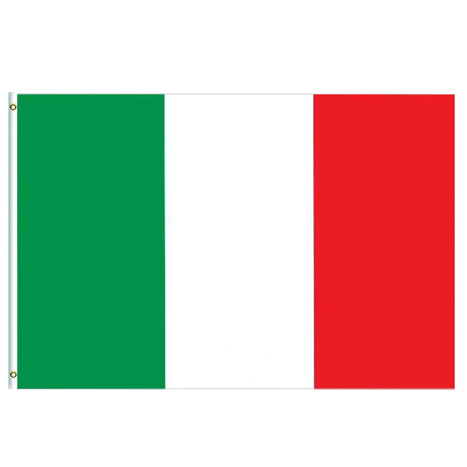 5ftx3ft Large Italy Flag Banner,Double Sided With Brass Eyelets-Vivid Color and UV Fade Resistant Italian National Flag for Outdoor & Indoor 2026 Wold Cup Football, Events Home Décor