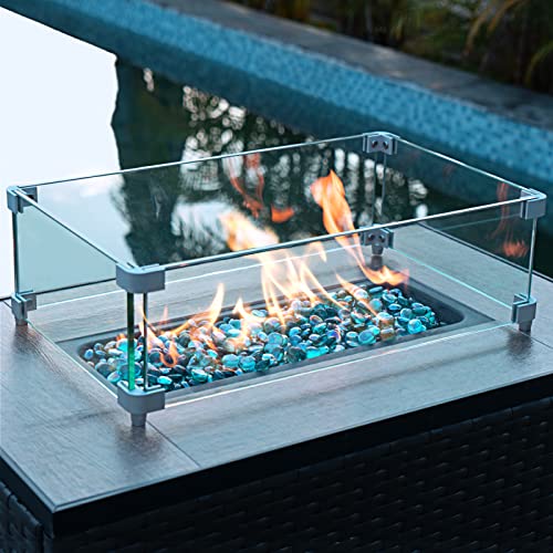X Home 10 Pound Fire Glass Beads for Fire Pit, Gas Fireplace