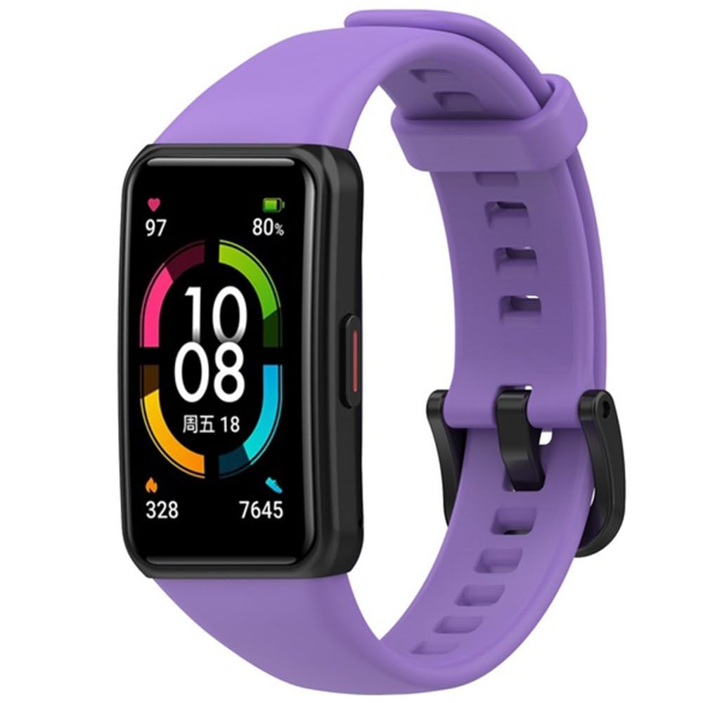 Watch Strap for Huawei Band 6/Band 6 Pro/Band 6 NFC, Silicone Sport Replacement Bracelet Band for Honor Band 6