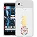 TOPNOW for Google Pixel 2 XL Case, [Anti-Scratch PC + Shockproof Anti-Drop Soft TPU] Advanced Printing Pattern Phone Cases Glossy Drawing Design Cover for Google Pixel 2 XL(Colorful Pineapple)