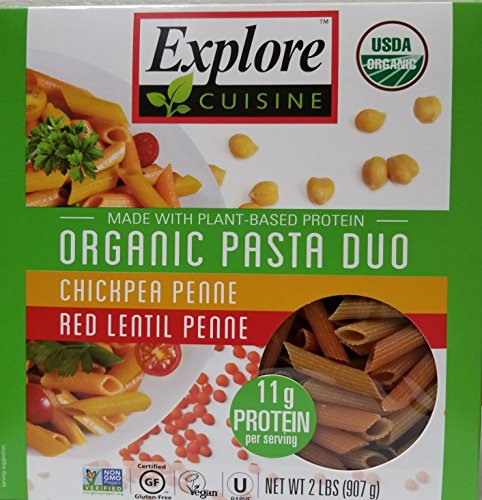 Explore Cuisine Organic Gluten Free Pasta Duo - Chickpea Penne & Red Lentil Penne