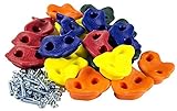 20 Extra Large Deluxe Rock Climbing Holds - with Mounting Hardware for up to 2