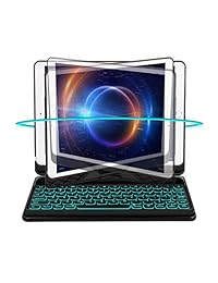 iPad Pro 10,5 funda con teclado Greenlaw, rotación 360 Smart funda con tapa y teclado 7 colores retroiluminada funda automática de encendido y apagado BT funda con teclado para Apple iPad Pro 10,5, negro 1