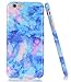 iPhone 6 6s Case, Light Blue Marble Creative Design, BAISRKE Slim Flexible Soft Silicone Bumper Shockproof Gel TPU Rubber Glossy Skin Cover Case for Apple iPhone 6 6s 4.7 inch