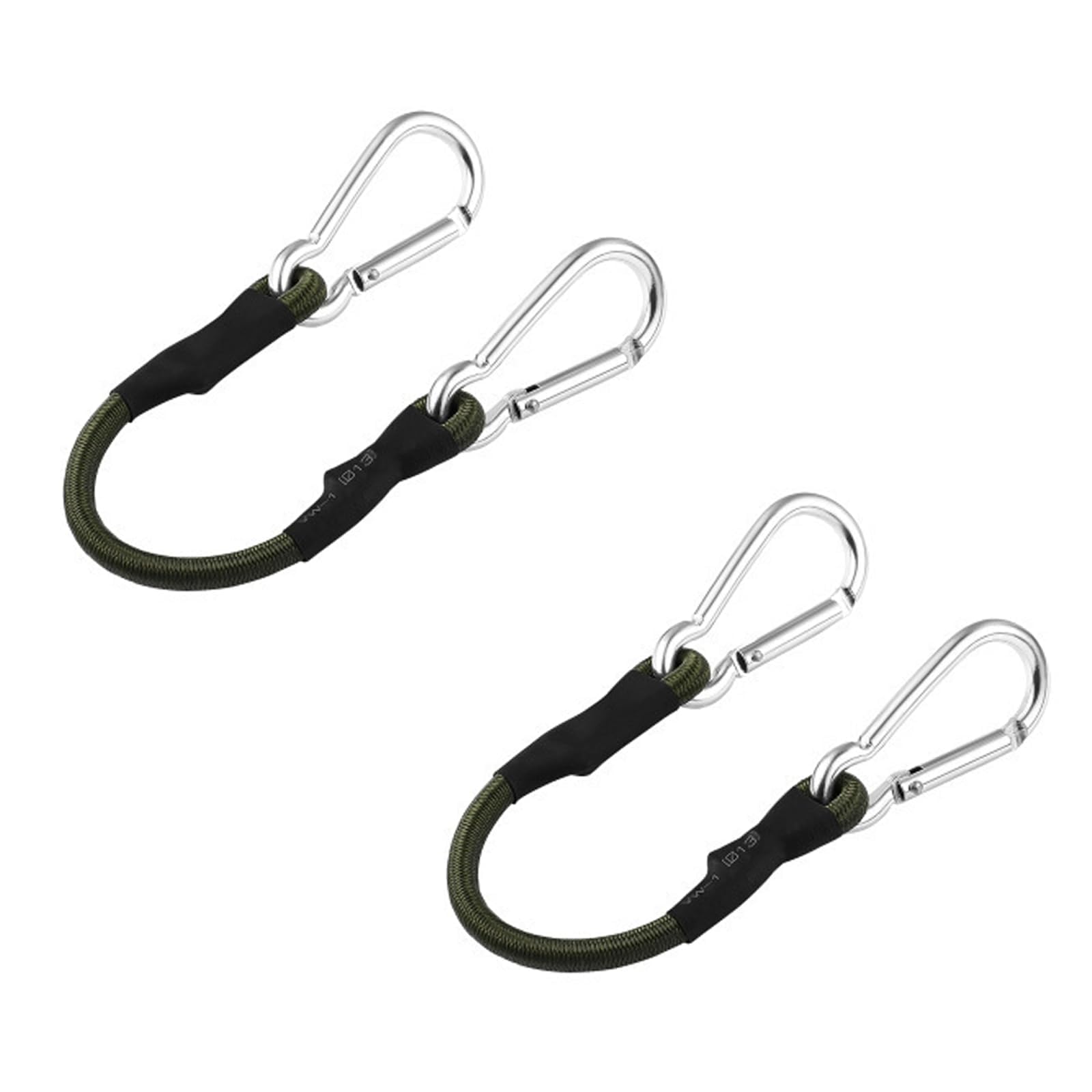 VBNZBK 2 Pcs Bungee Cords with Carabiner Clips,30cm Short Bungee Cords with Hooks,8mm Thick Bungee Straps with Hooks for Camping,Tarps,Bike & Roof Racks