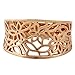 CloseoutWarehouse Rose Gold-Tone Plated Sterling Silver Victorian Style Leaf Filigree Vintage Ring Size 8