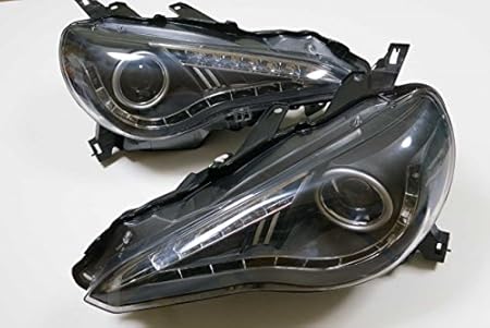 Amazon Drlスタイル プロジェクター ヘッドライト ブラック インナー ｈｉｄ車 12 Up 86 Brz シーケンシャルウィンカー 1年保証 ヘッドライト本体 車 バイク