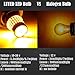 LUYED 2 X 1000 Lumens Super Bright 3014 78-EX Chipsets 1156 1141 1003 BA15S LED Bulbs with Projector replacement for Turn Signal Lights,Amber Yellow