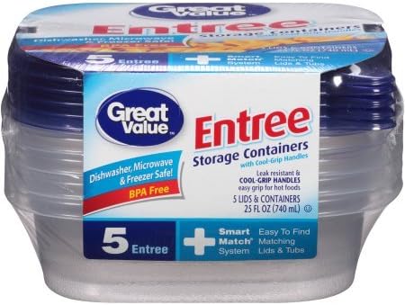 Value Entree Storage Containers, 5 count