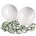 58 Pieces White Balloons 12 inch 18 inch 36 inch White Latex Round Balloons with 65 Feet Long Artificial Vines for Baby Shower Wedding Birthday Party Decorations