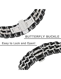 Correa para reloj Gear S3, TRUMiRR de 0.866 in de liberación rápida, correa de acero inoxidable con hebilla de mariposa para Samsung Gear S3 Classic Frontier, Gear 2 R380 R381 R382, Moto 360 2 1.811 in Smartwatch