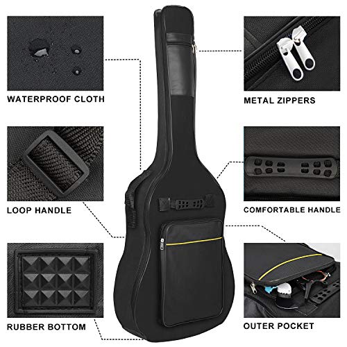 Guitar Bag Acoustic Guitar Case with Thick Padding Guitar Gig Bag for