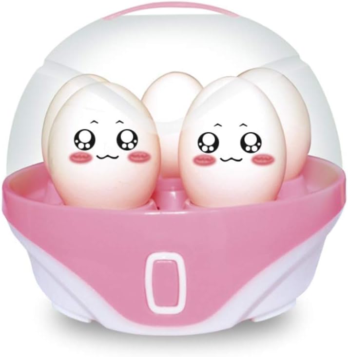 DreamJ Electric Egg Cooker, 6 Egg Capacity Rapid Egg Cooker for Hard or Soft Boiled Eggs(Pink）