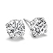 Chryssa Youree Swarovski Elements Zirconia CZ 3-8MM Stud Earrings Mens Womens Jewelry Bridesmaid Groomsmen Gifts (ED-82) (8mm, white)