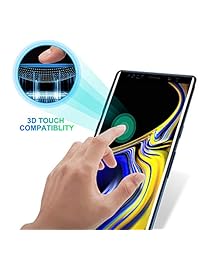 QITAYO - Protector de pantalla para Samsung Galaxy Note 9 (2 unidades) [HD Clear] [sin burbujas] [compatible con funda] Protector de pantalla de vidrio templado compatible con Samsung Galaxy Note 9