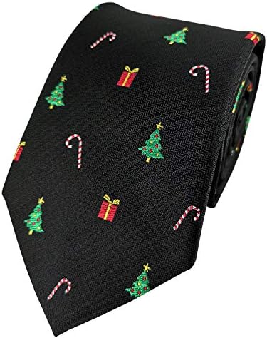 Mens Exquisite Woven Tie Christmas Tree Candy Gift Necktie