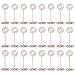 AIEVE Table Card Holders 24 Pack Wire Shape Place Card Holders Table Number Holders Table Photo Holder Table Pictures Stand for Place Cards Wedding Party Office Desk Name Memo Menu Clips (Rose Gold)