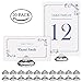 Diamond Table Number & Place Card Holders [20 Pack] Sturdy, Crystal-Clear Acrylic Table Card Stands for Party & Wedding Decorations