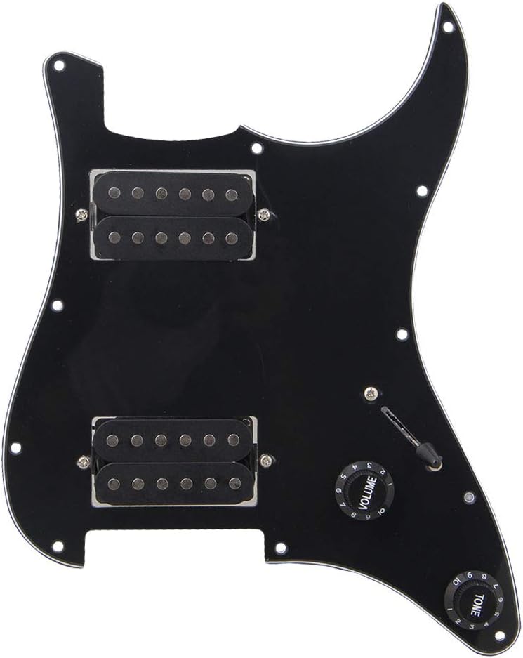 Black 3Ply Loaded Pickguard Dual Humbuckers for Electric guitar
