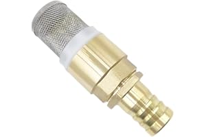 1" BSP Brass Check Valve Spring Non Return Check Valve Pump Inlet Filter Strainer with 1" 22mm Hosetail Used for Pump Spring 
