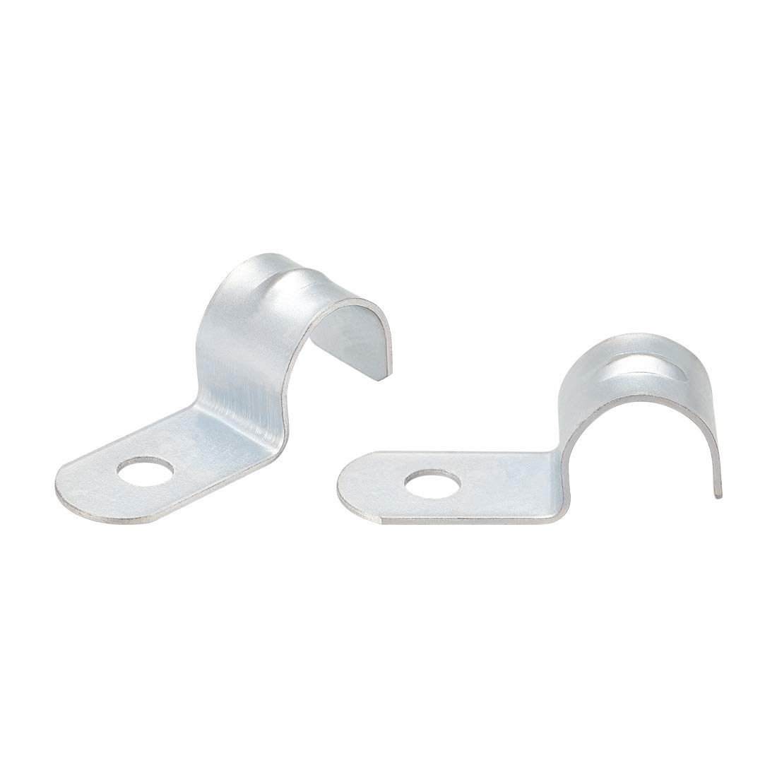 uxcell 5/8" EMT One Hole Strap Pipe Strap Zinc-Plated Steel Reinforced Rib for Pipe Fixing on Various Surfaces 100PCS