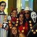 FLY2SKY 2PCS Halloween Party Favors Necklace jack-o'-lantern Halloween Light up Toys Decorations LED Pumpkin Necklace