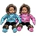 The Queen's Treasures 15 Inch Baby Doll Clothes , Set of Two Complete Pink & Blue Winter Outerwear Clothes. Two 6 Piece Outdoor Ski Outfits, Compatible with American Girl's Bitty Baby Twins