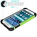 Tekcoo Galaxy S5 Case, [Tmajor] Sturdy [Green/Black] Shock Absorbing Hybrid Rubber Plastic Impact Defender Rugged Slim Hard Case Cover Bumper for Samsung Galaxy S5 S V I9600 GS5 All Carriers