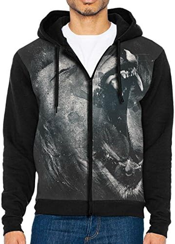 Nvthenpiaoliang Lion Roaring Sharp Tooth Men's Avant-Garde Fashion Cap Pocket Hoodies