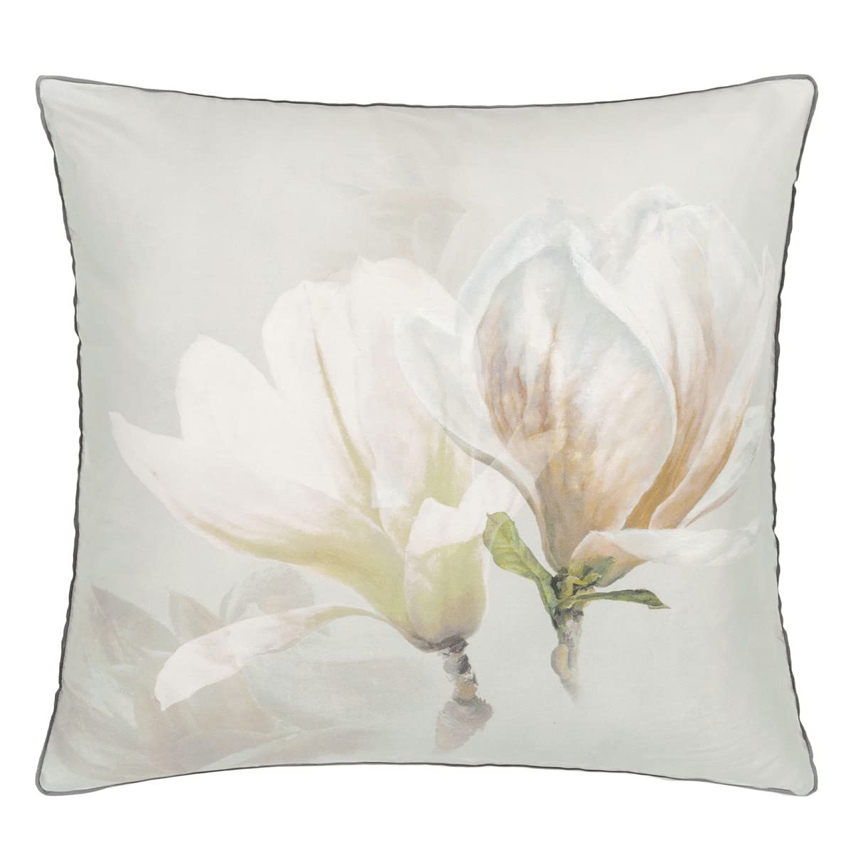 Printed Cotton Satin Pillowcase, Yulan Magnolia, 65 x 65 cm, Designers Guild