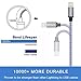 ANTAOLE iPhone Charger, 3PACK 6Feet Nylon Braided Charging Cable Cord Lightning to USB Cable Charger for iPhone X / 8 / 7 / 6 / 6s / plus / 5c / 5s / SE, iPod, iPad, IOS11 and More (Silver White)