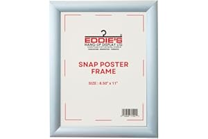 Snap Frame Poster Holder 8.5" x 11" Inches - Front Load Wall Mount Clip Frame Sign Holder - Picture Frame, Vertical or Horizo