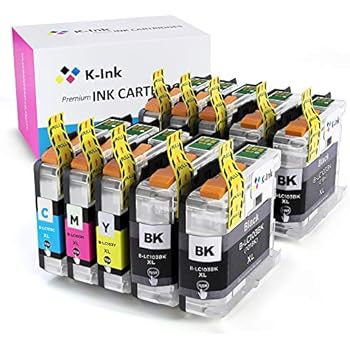 K-Ink Compatible Ink Cartridge Replacement for Brother LC103 LC 103XL 101XL LC101 (10 Pack)