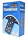 C&H Solutions Double 9 Dominoes Black with White Dots Wooden Dominoes 55 PCS by C&H