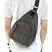 SAYGOER Canvas Sling Bag Unbalance Bag Men & Women for Outdoor Sports Grey