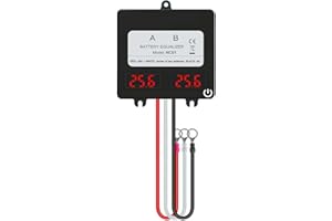 ANGUI HC01 Battery Equalizer 2 x 24V Batteries Active Voltage Balancer Supports for 48V LiFePO4 Lead Acid/Gel/SLA Nickel-Metal Hydride Battery (2 X 24V)