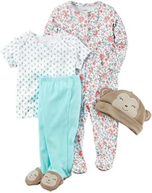 Baby Girls' Monkey Layette Set!