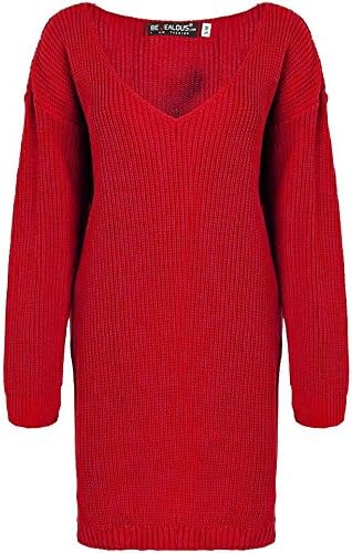 red long jumper dress